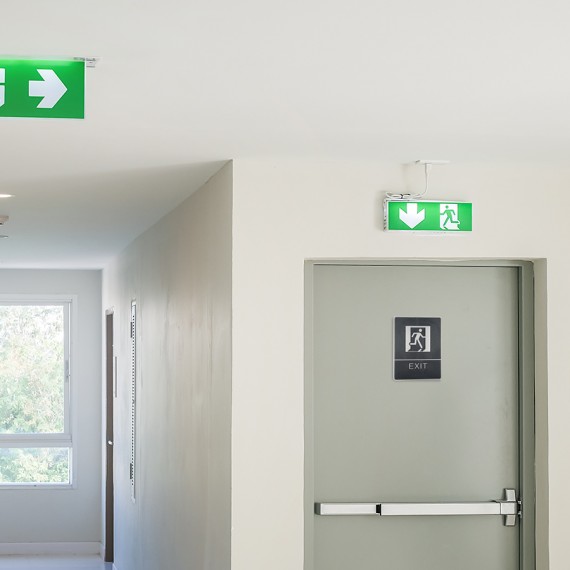 nødutgang, exit, skilt