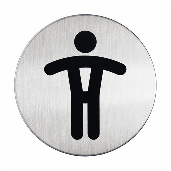 Rundt pictogram toalett skilt mann - herre