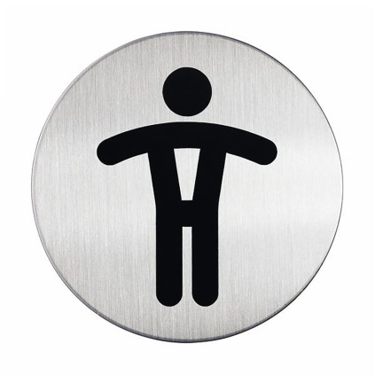 Rundt pictogram toalett skilt mann - herre