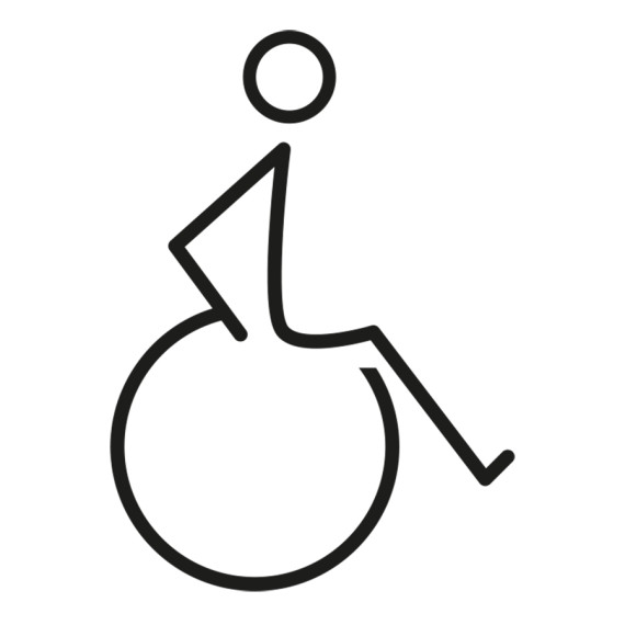 Toalett skilt folie, handicap