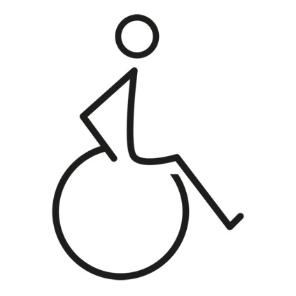 Toalett skilt folie, handicap