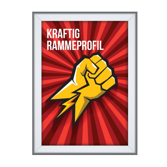 Plakatramme med slide-in løsning