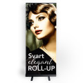 Roll-up svart matt 85cm, inkl. trykk