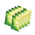 12-pakke Menyholder, klar plast, L-fot.