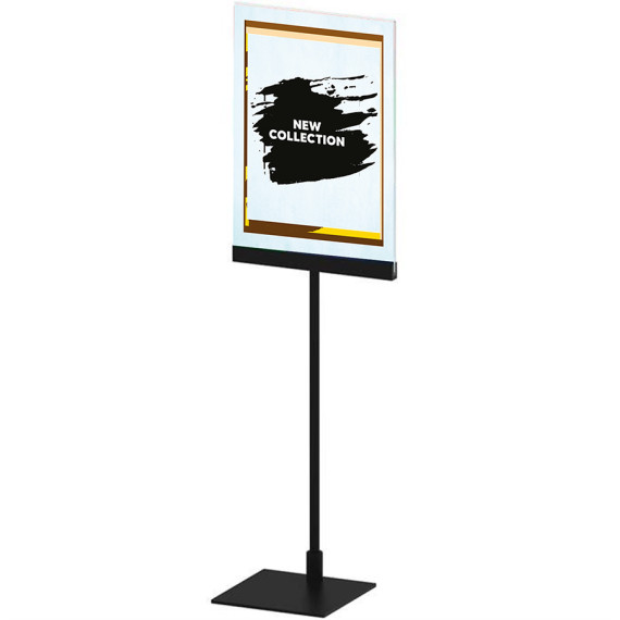 Stilrent sort plakatstativ bord