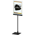 Stilrent sort plakatstativ bord