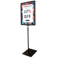 Billig sort plakatstativ med metall fot