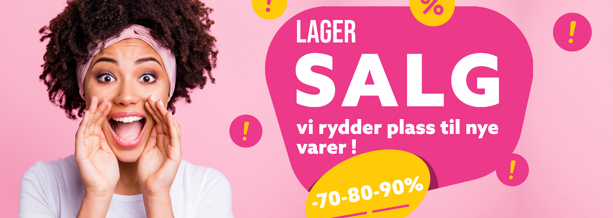 Lagersalg - vi rydder plass til nye varer!